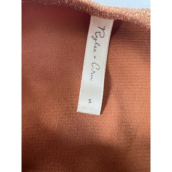 Rylee + Cru Metallic One Piece Swimsuit Women’s Size Small - Picture 5 of 6